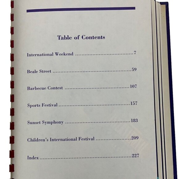 Memphis in May International Festival Cookbook Hardcover Spiral 1989 Tennessee - Picture 6 of 14